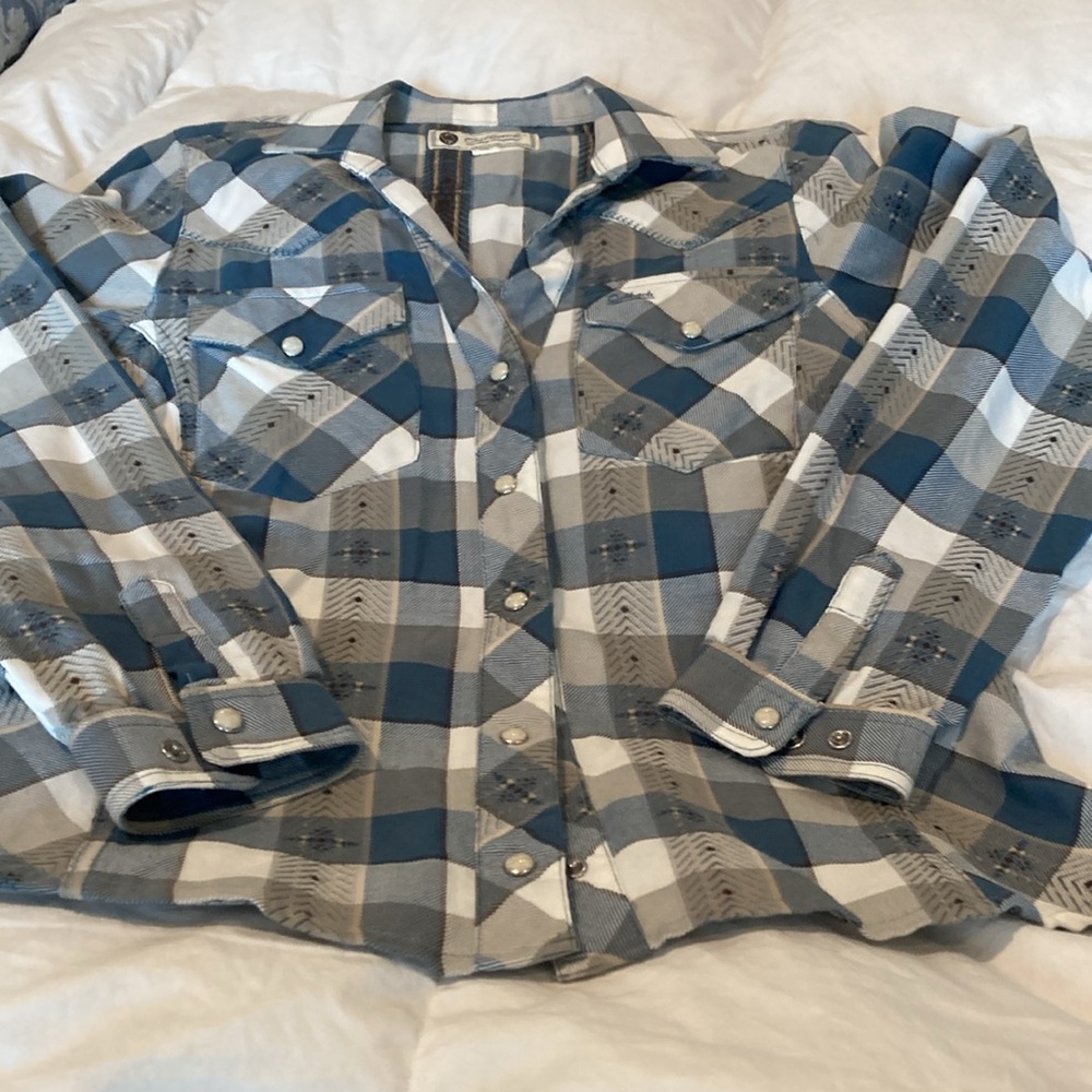 Outback trading Company western style Womens Byron front shirt size medium